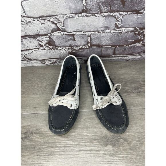 SOUL of AFRICA Nerina Juliet White Blue Leather Bow Ballet Flats Women 7M US/38 - Picture 2 of 16